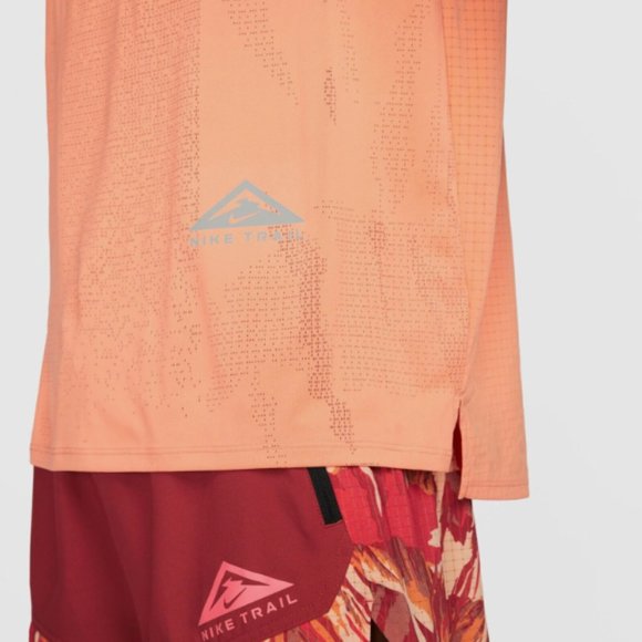 Nike Trail Dri-FIT Rise 365 Men's Short-Sleeve Running Gym Top Orange XL - Picture 7 of 8
